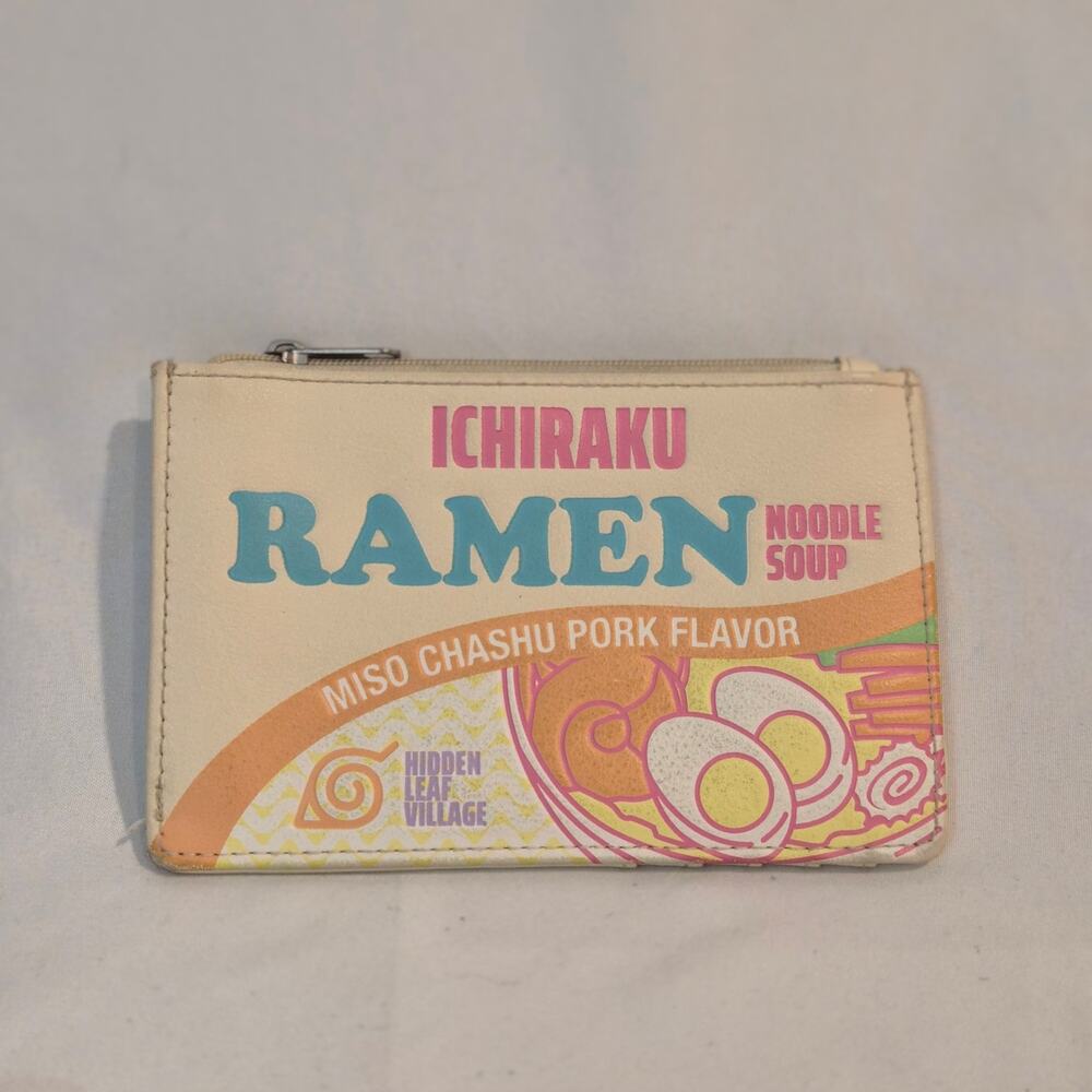 Naruto Ichiraku Ramen Card Holder Wallet Bioworld Zipper Coin Pouch